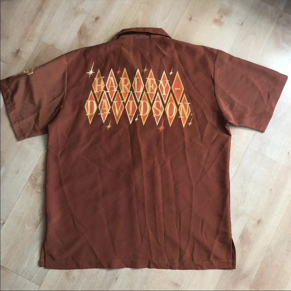 Harley Davidson Vintage Style Button Up